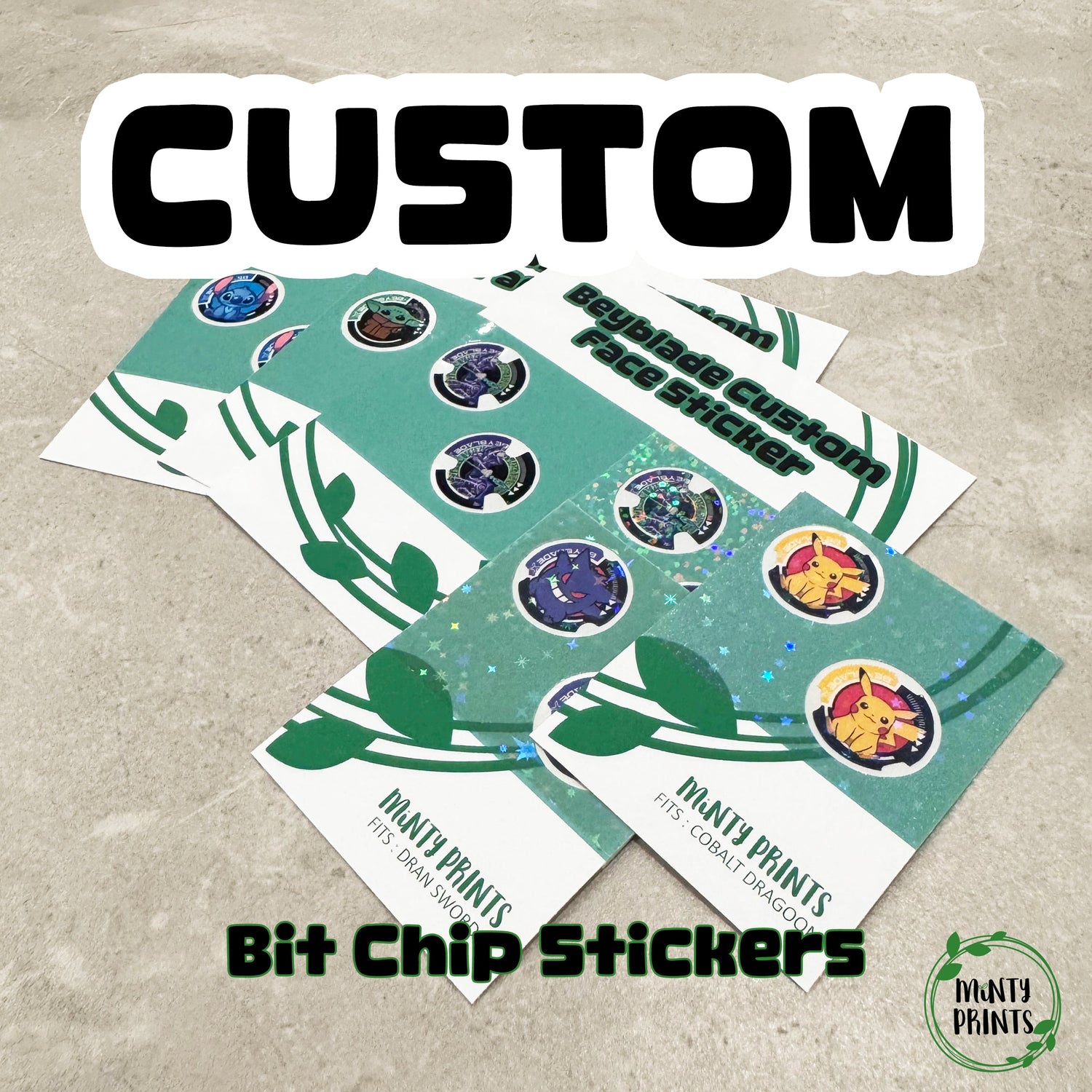 CUSTOM Bit Chip Stickers