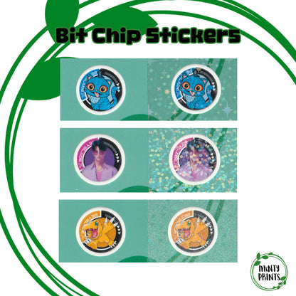 Pre-Designed Beyblade X Bit Chip Stickers