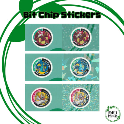 Pre-Designed Beyblade X Bit Chip Stickers
