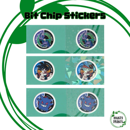 Pre-Designed Beyblade X Bit Chip Stickers
