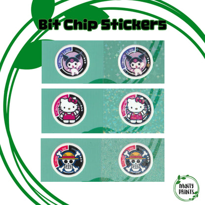 Pre-Designed Beyblade X Bit Chip Stickers
