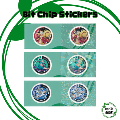Pre-Designed Beyblade X Bit Chip Stickers