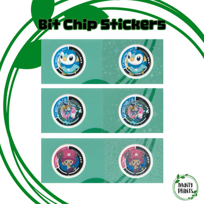 Pre-Designed Beyblade X Bit Chip Stickers