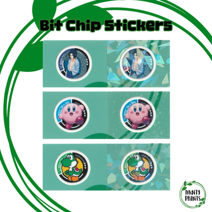 Pre-Designed Beyblade X Bit Chip Stickers