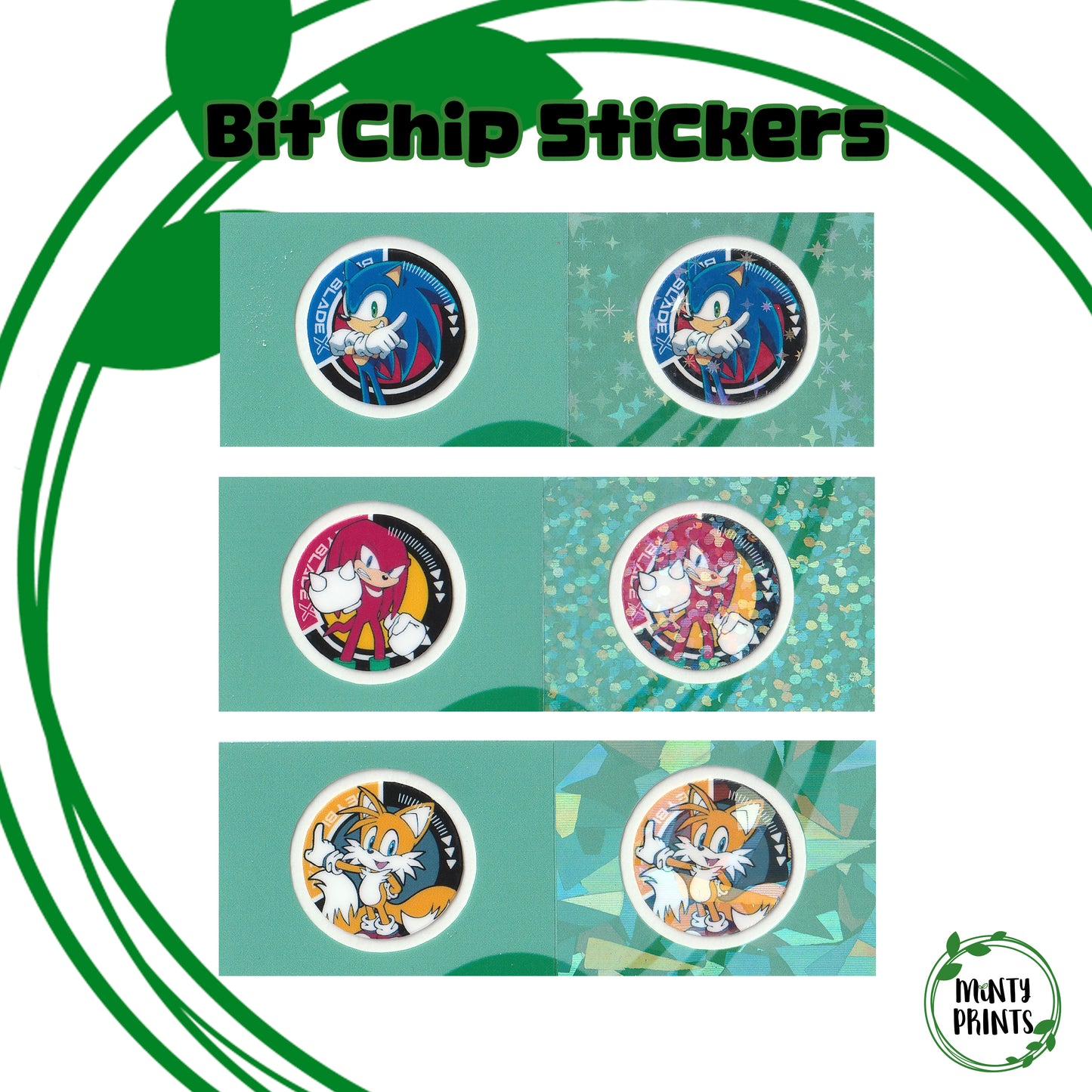 Pre-Designed Beyblade X Bit Chip Stickers