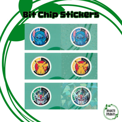 Pre-Designed Beyblade X Bit Chip Stickers