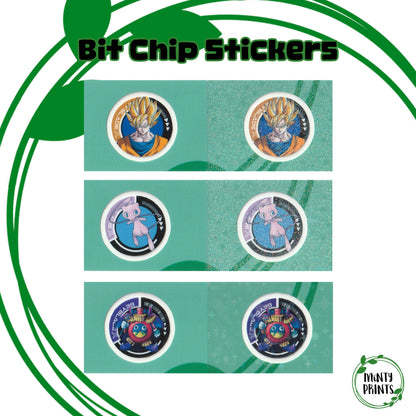 Pre-Designed Beyblade X Bit Chip Stickers